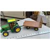 Image 2 : JOHN DEERE TRACTOR W/TRAILER & SM. LUNCH BUCKET