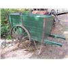 Image 1 : HANDLED WOOD ROLLING DUMP CART