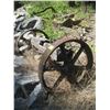 Image 2 : SET OF HEAVY DUTY EQUIPMENT WHEELS W/AXLE