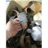 Image 2 : MISC: LEATHER BELTS, KNIFE HOLDERS, GLASS FIXTURES, HINGES, ETC.