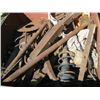 Image 2 : PALLET OF MISC: LEAF SPRINGS, PIPE, SAW BLADES, ETC.
