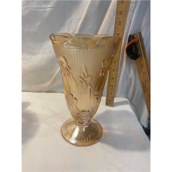 Carnival glass vase