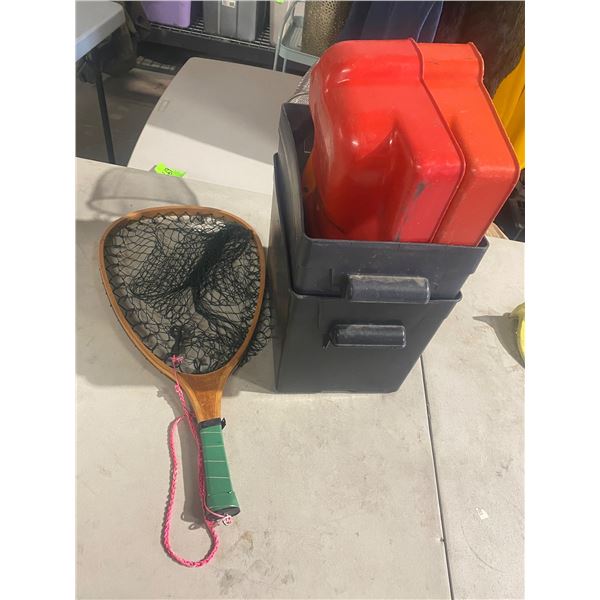 Fish net and battery boxes