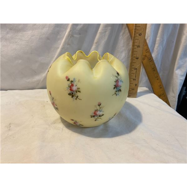 Fenton hand painted Burmese bowl