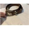 Image 1 : Leather belt with conches size 34