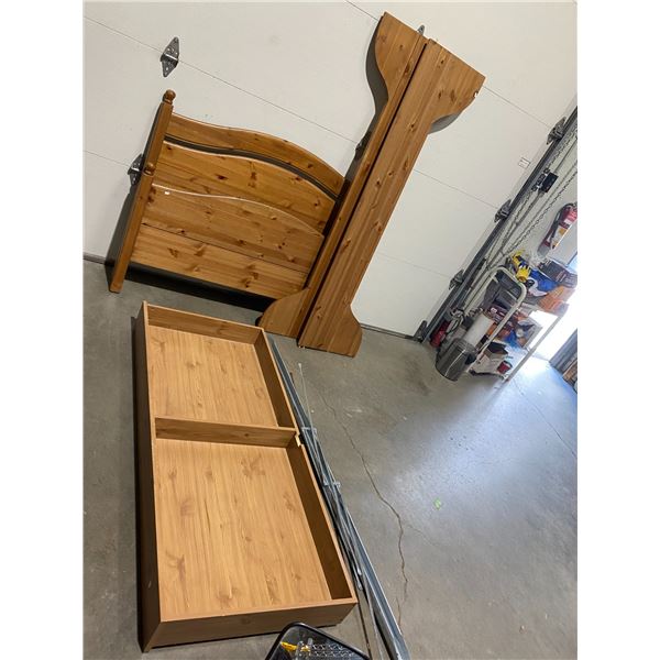 Twin bed with storage