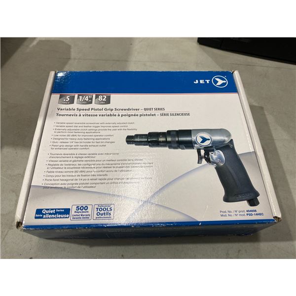 Variable speed pistol grip screwdriver