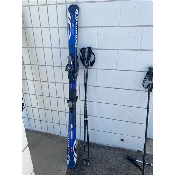 Salomon skis and poles