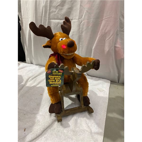 Rocking grandma for run over by a reindeer decor