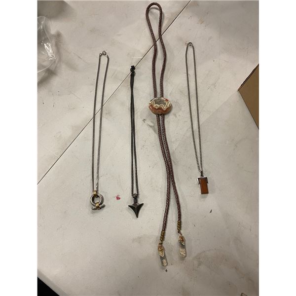 Bolo tie and necklaces