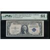 Image 1 : 1935A $1 Experimental S Silver Certificate PMG 64
