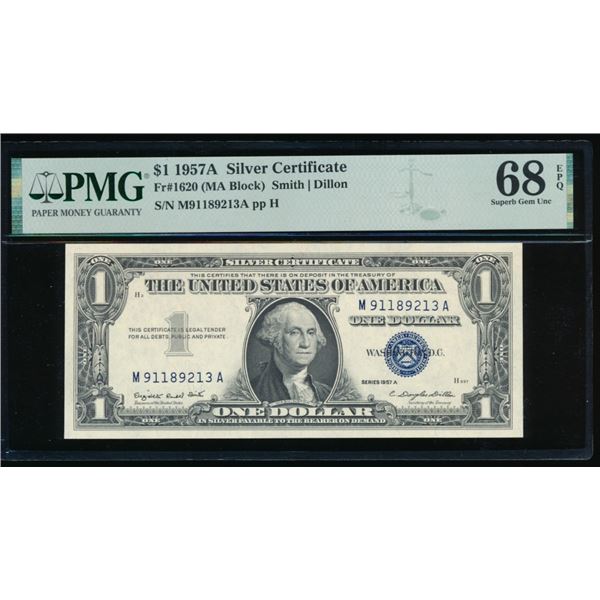 1957A $1 Silver Certificate PMG 68EPQ