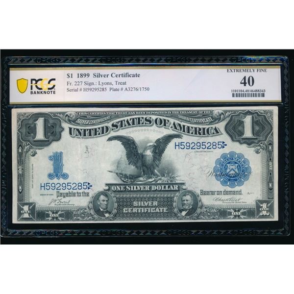 1899 $1 Black Eagle Silver Certificate PCGS 40