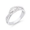 Image 2 : 14KT White Gold 0.40ctw Diamond Ring
