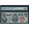 Image 1 : 1880 $5 Legal Tender Note PMG 64