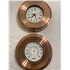 Image 1 : Copper Style Barometer and Clock