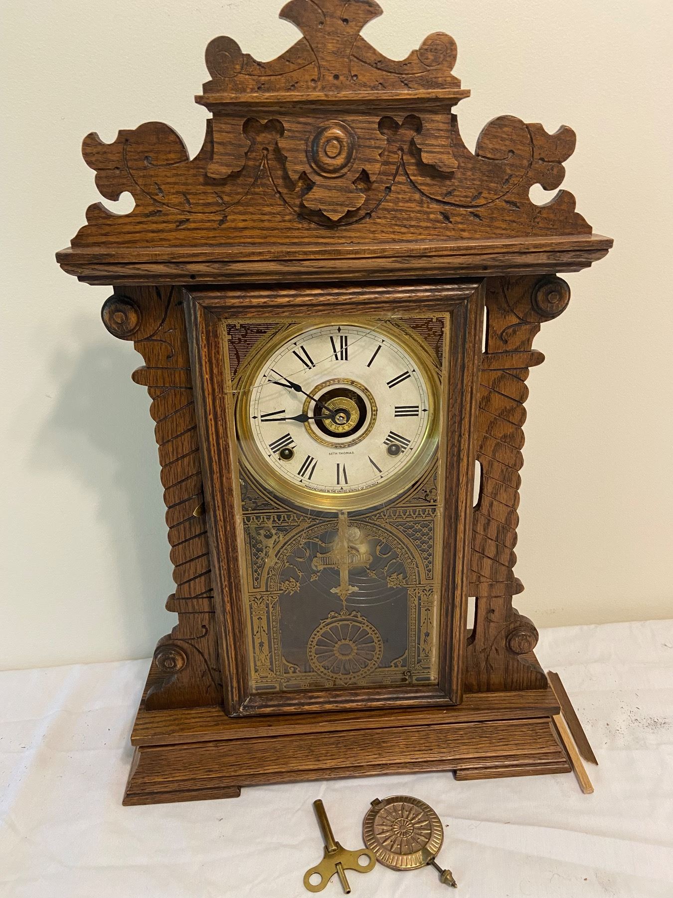 Vintage Seth Thomas Clock Sunrise Estate Services Ltd vintage-seth-thomas-clock-sunrise-estate-services-ltd