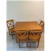 Image 1 : Wooden Dining Room Table and 4 Chairs