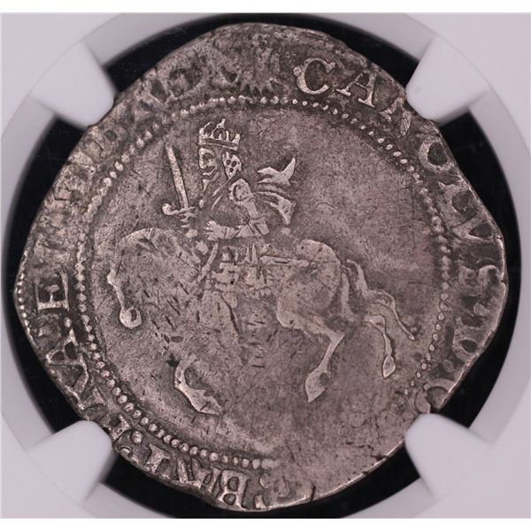 GREAT BRITAIN. 1/2 Crown, ND (1641-43). London Mint. Charles I. PCGS EF-40.