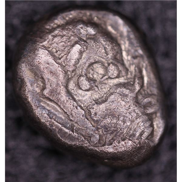 LYDIA, Kroisos. AR Third Stater. Sardes mint. ca. 564/3-550/39 B.C. ABOUT UNCIRCULATED.