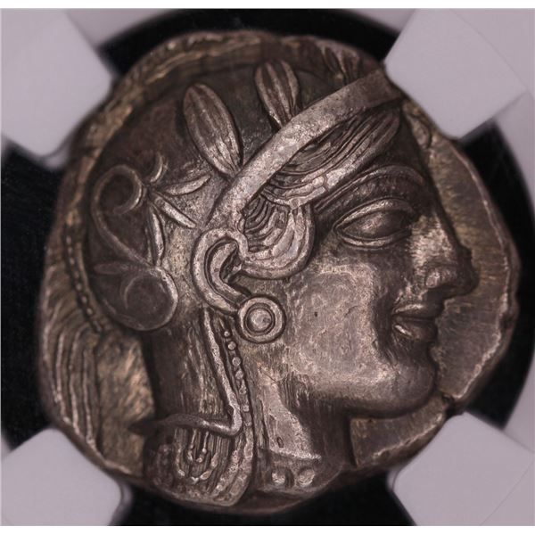 ATTICA. Athens. AR Tetradrachm, ca. 454-404 B.C. NGC Choice EF. Strike: 5/5, Surface 3/5.