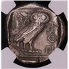 Image 2 : ATTICA. Athens. AR Tetradrachm, ca. 454-404 B.C. NGC Choice EF. Strike: 5/5, Surface 3/5.