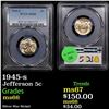Image 1 : PCGS 1945-s Jefferson Nickel 5c Graded ms66 by PCGS