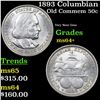 Image 1 : 1893 Columbian Old Commem Half Dollar 50c Grades Choice+ Unc