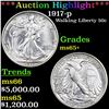 Image 1 : ***Auction Highlight*** 1917-p Walking Liberty Half Dollar 50c Grades GEM+ Unc (fc)
