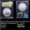 Image 1 : 2013-w 5-Star Generals Marshall & Eisenhower Modern Commem Dollar $1 Graded ms70, Perfection By USCG