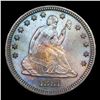 Image 2 : ***Auction Highlight*** 1881-p Seated Liberty Quarter Rainbow Toned 25c Graded ms65 BY SEGS (fc)