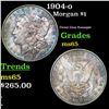 Image 1 : 1904-o Morgan Dollar $1 Grades GEM Unc
