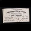Image 2 : 1861 Confederate States Forty Dollars Loan Interest Note Grades Select CU