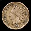 Image 2 : 1862 Indian Cent 1c Grades xf