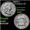 Image 1 : 1952-s Franklin Half Dollar 50c Grades GEM Unc