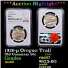 Image 1 : ***Auction Highlight*** NGC 1926-p Oregon Trail Old Commem Half Dollar 50c Graded ms66 By NGC (fc)