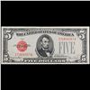 Image 2 : 1928F $5 Red Seal United States Note Grades Choice AU/BU Slider