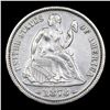 Image 2 : ***Auction Highlight*** 1873 arrow at Date  Seated Liberty Dime 10c Graded Select+ Unc By USCG (fc)