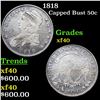 1818 Capped Bust Half Dollar 50c Grades xf