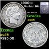 Image 1 : 1900-o Barber Dime 10c Graded au58 By SEGS