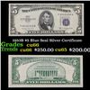 1953B $5 Blue Seal Silver Certificate Grades Gem+ CU