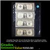 Image 1 : Complete Type Set of 4x $1 Small Size Silver Certificates 1928A "Funny Back" (AU), 1934 "Funny Back"