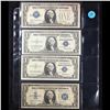 Image 2 : Complete Type Set of 4x $1 Small Size Silver Certificates 1928A "Funny Back" (AU), 1934 "Funny Back"
