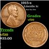 Image 1 : 1915-s Lincoln Cent 1c Grades vf, very fine