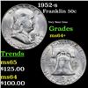 1952-s Franklin Half Dollar 50c Grades Choice+ Unc