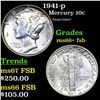 Image 1 : 1941-p Mercury Dime 10c Grades GEM++ FSB