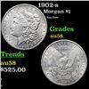 Image 1 : 1902-s Morgan Dollar $1 Grades Choice AU/BU Slider