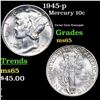 Image 1 : 1945-p Mercury Dime 10c Grades GEM Unc