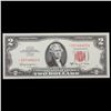Image 2 : **Star Note** 1963 $2 Red Seal United States Note Grades Gem CU