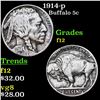 Image 1 : 1921-p Buffalo Nickel 5c Grades vf++